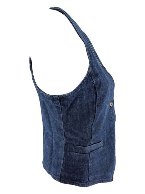 gilet donna denim medio Atelier Cigala's | RCFW24054-TDSB334Y